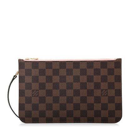 Louis Vuitton Damier Ebene Neverfull MM GM Pochette Rose Ballerine 1 of 8