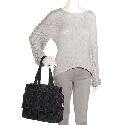 Chanel Denim CC Double Pocket Shoulder Bag 2 of 7