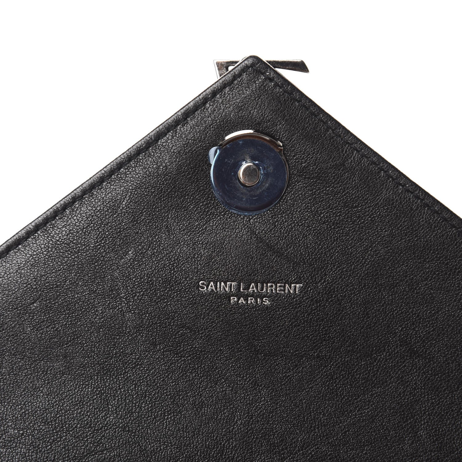 Saint Laurent Sheepskin Matelasse Chevron Monogram Large College Satchel Black 10 of 14