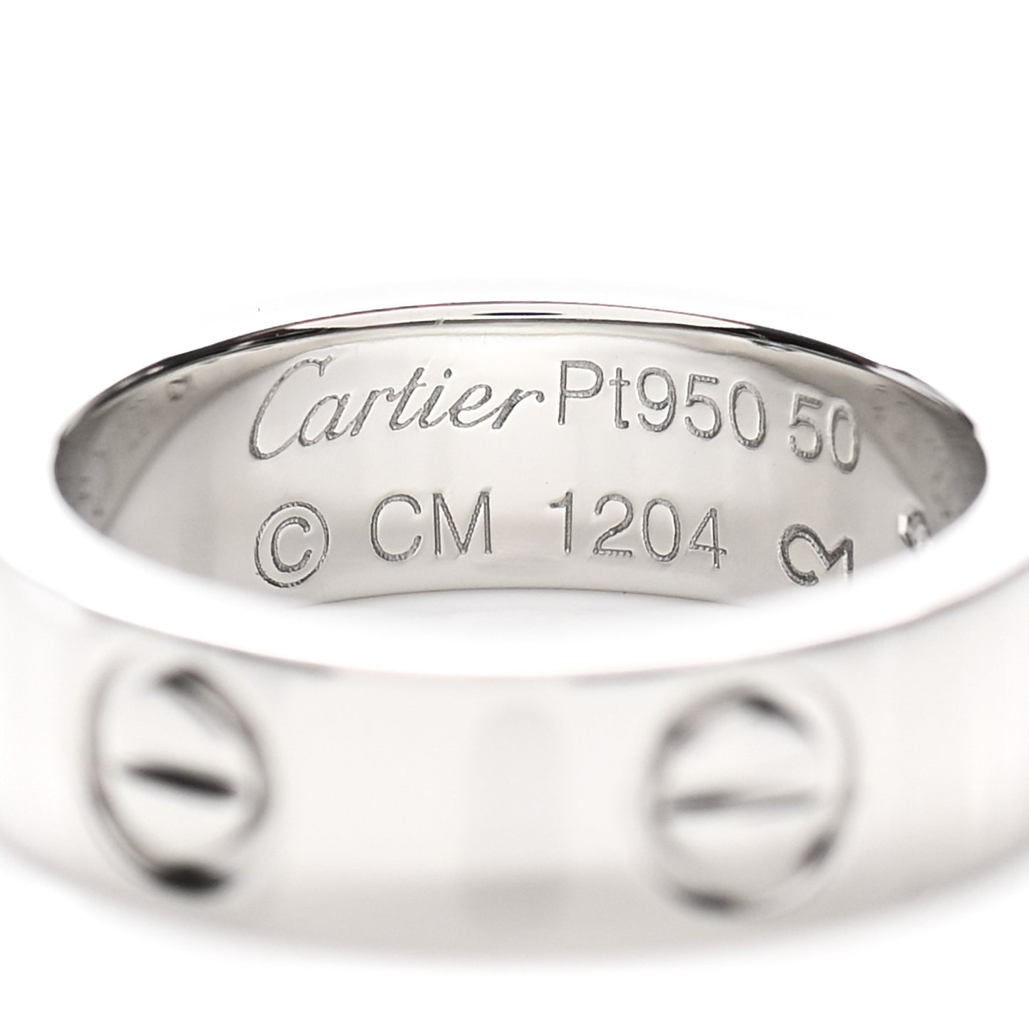 Platinum 1 Diamond 5.5mm LOVE Ring 50 5.25