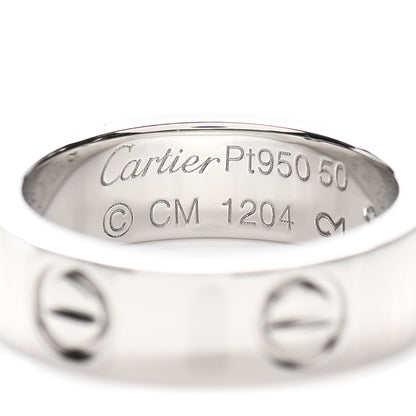 Cartier Platinum 1 Diamond 5.5mm LOVE Ring 50 5.25 4 of 4