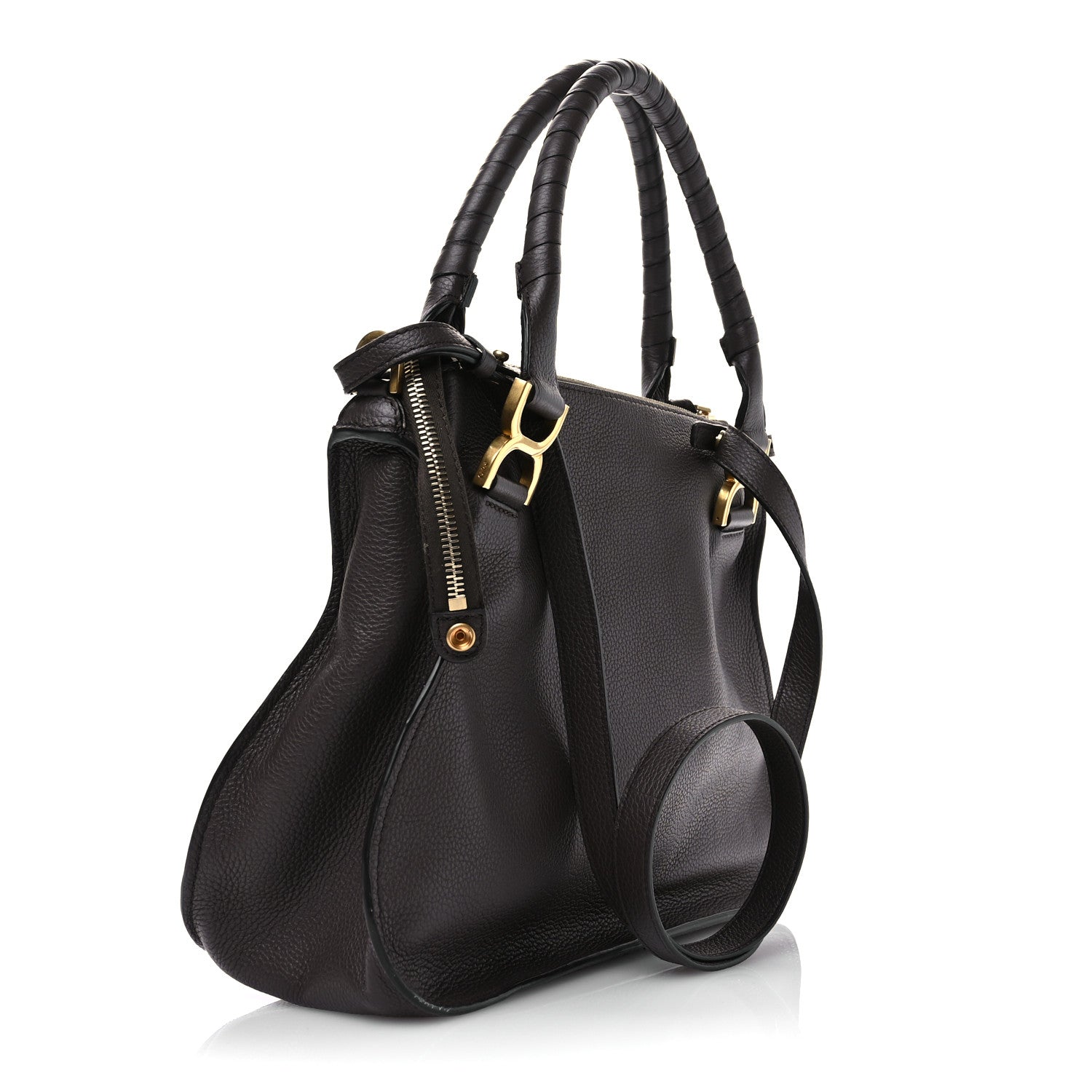 Chloe Calfskin Medium Marcie Satchel Bold Brown 3 of 10