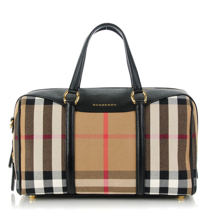 Burberry House Check Medium Alchester Bowling Bag Black 1 of 6