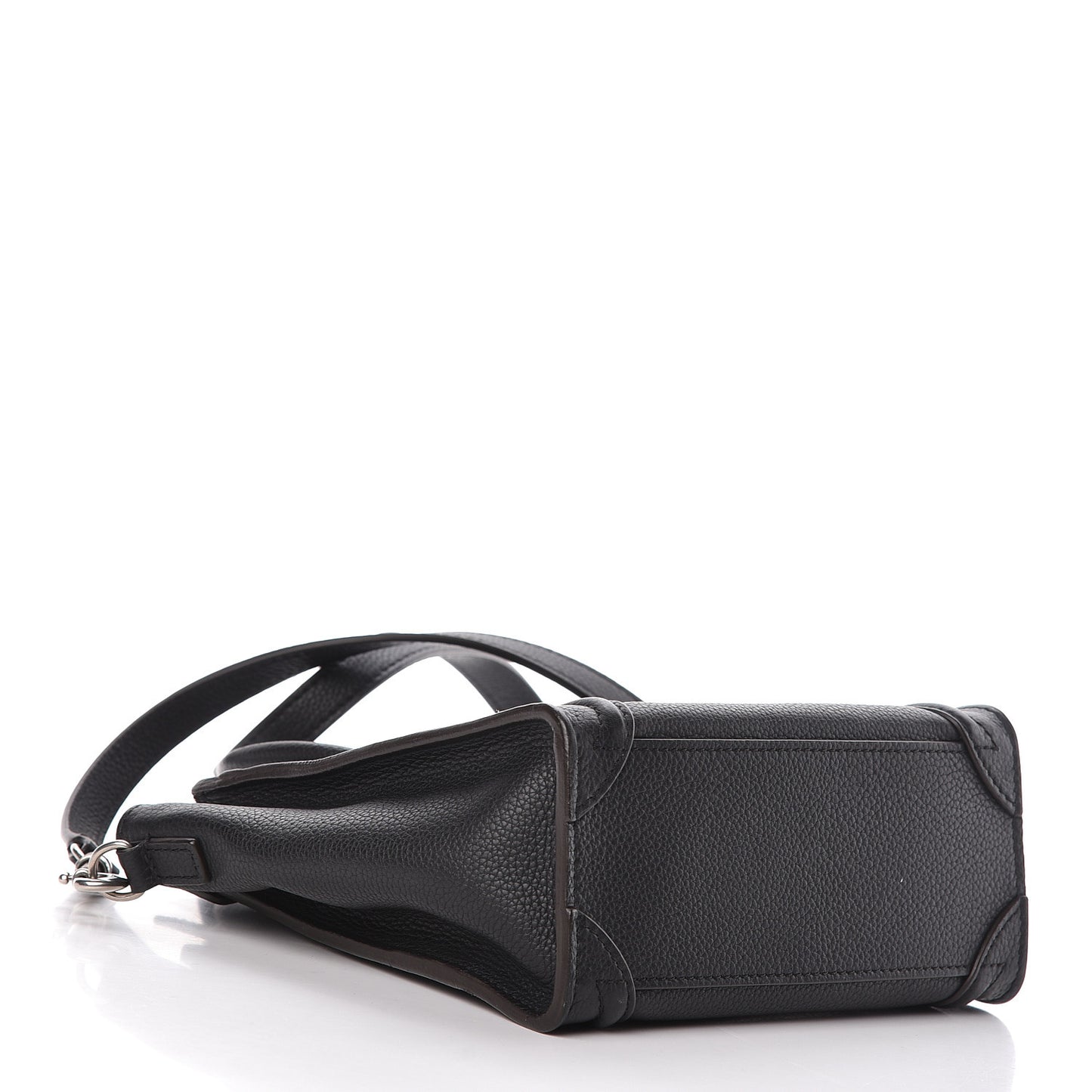Drummed Calfskin Nano Luggage Black