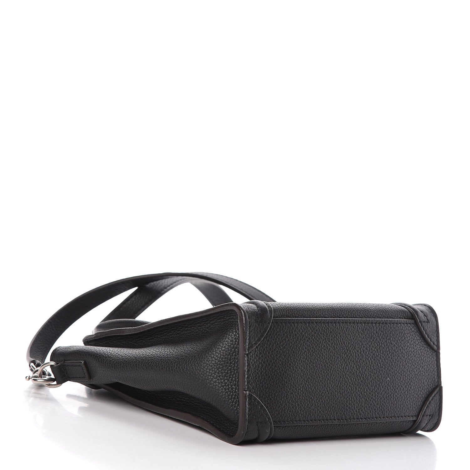 Celine Drummed Calfskin Nano Luggage Black 5 of 12