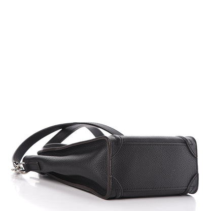 Celine Drummed Calfskin Nano Luggage Black 5 of 12
