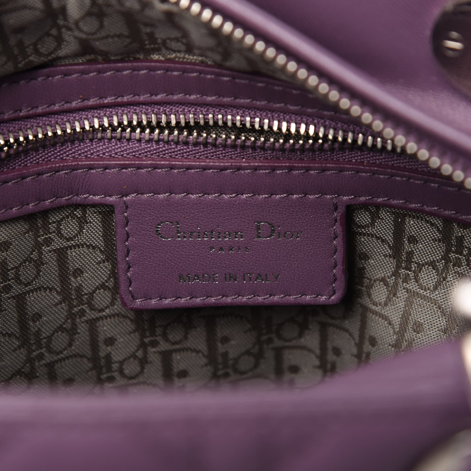 Christian Dior Lambskin Cannage Medium Lady Dior Purple 8 of 11