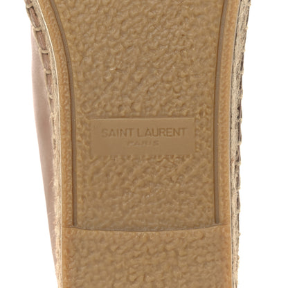 Saint Laurent Lambskin Monogram Espadrilles 37 Nude 6 of 9