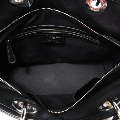 Christian Dior Lambskin Cannage Medium Granville Tote Black 6 of 8