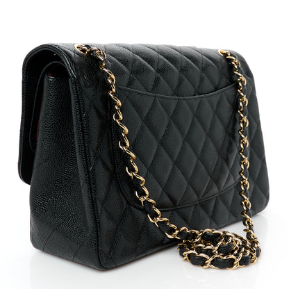 Chanel Caviar Quilted Jumbo Double Flap Black 1 of 6