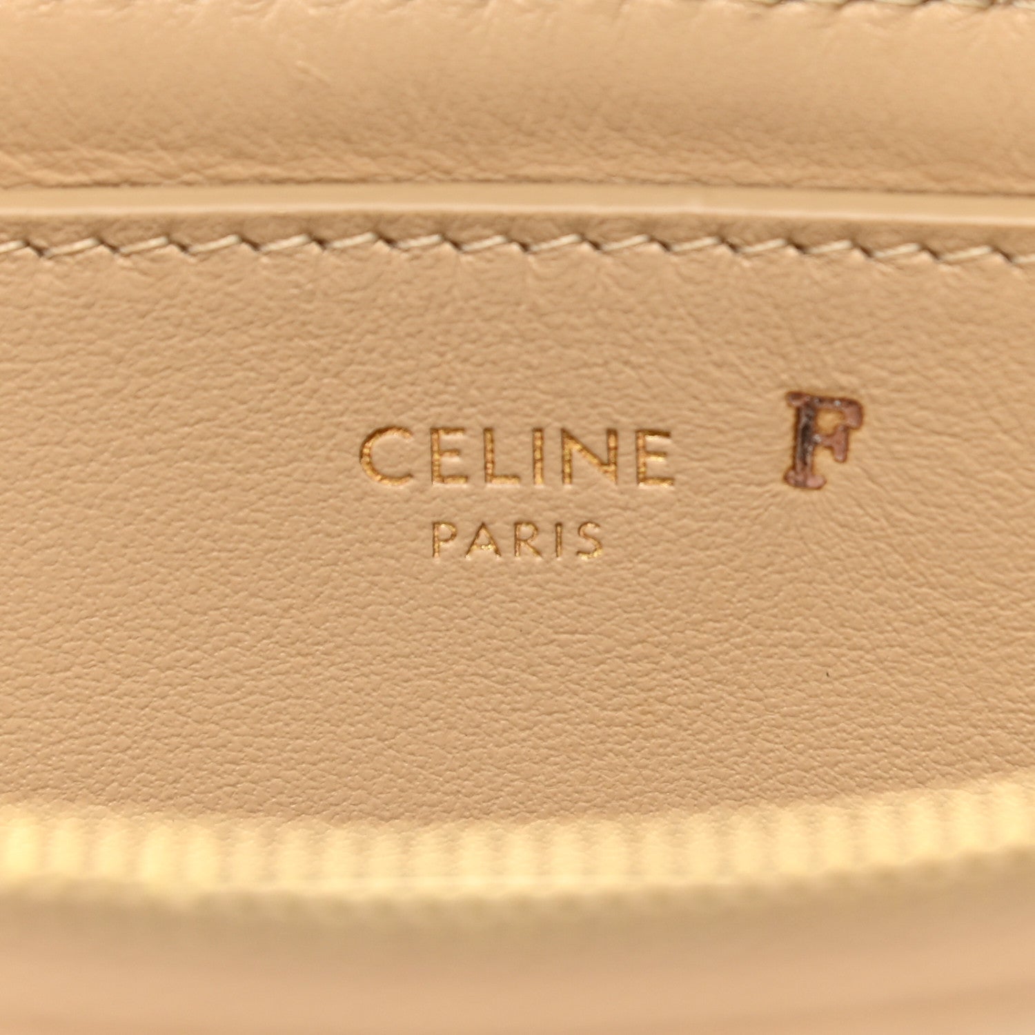 Celine Calfskin Quilted C Charm Pouch Nude 6 of 8