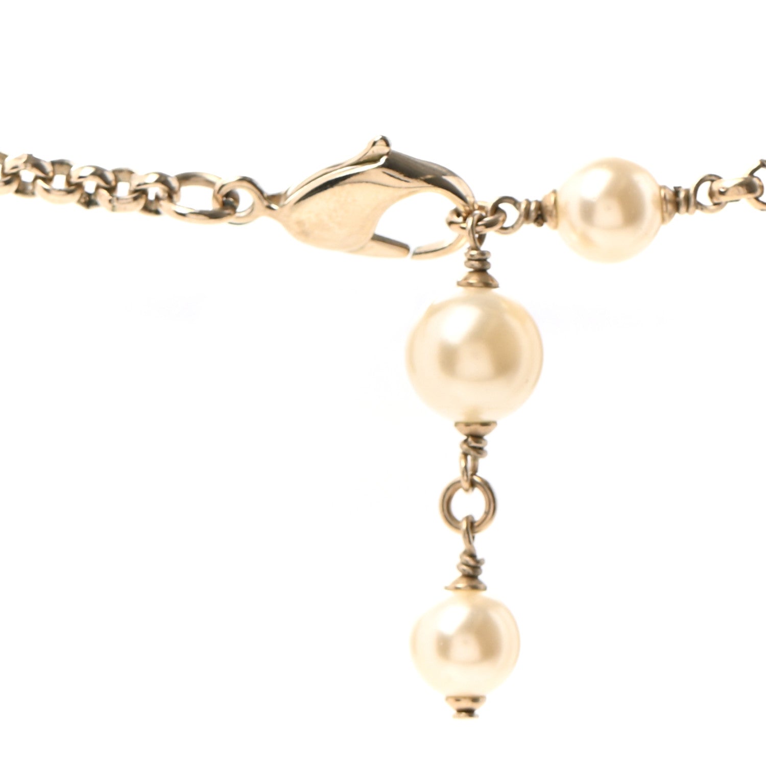 Chanel Graduated Pearl CC Long Necklace Gold 6 of 6