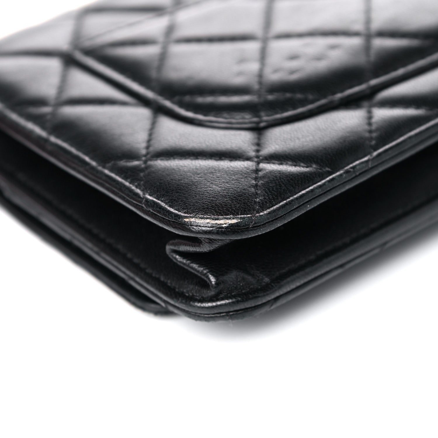Chanel Lambskin Quilted Wallet On Chain WOC Black 14 of 18