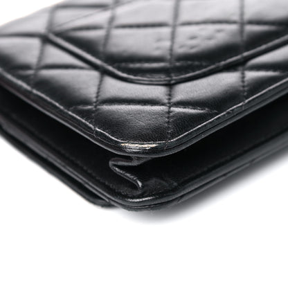 Chanel Lambskin Quilted Wallet On Chain WOC Black 14 of 18