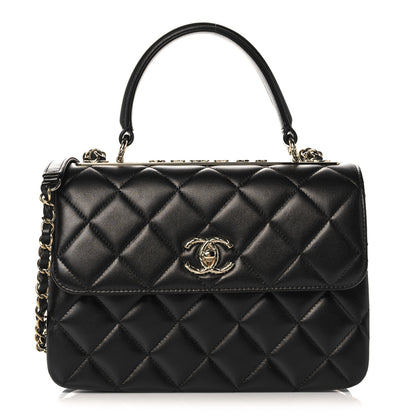 Chanel Lambskin Quilted Small Trendy CC Dual Handle Flap Bag Black 1 of 11