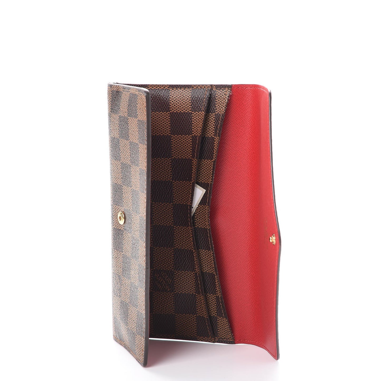 Damier Ebene Josephine Wallet Red