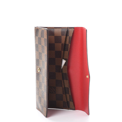 Louis Vuitton Damier Ebene Josephine Wallet Red 7 of 13