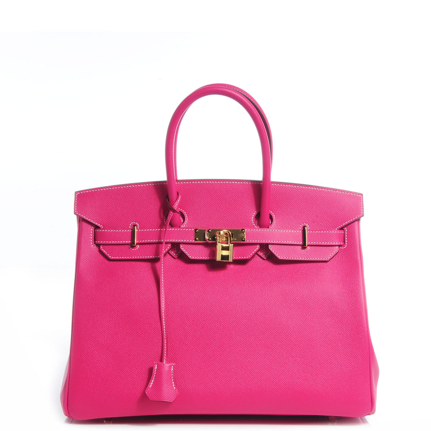 Epsom Bi-Color Horseshoe Candy Birkin 35 Rose Tyrien and Vert Anis