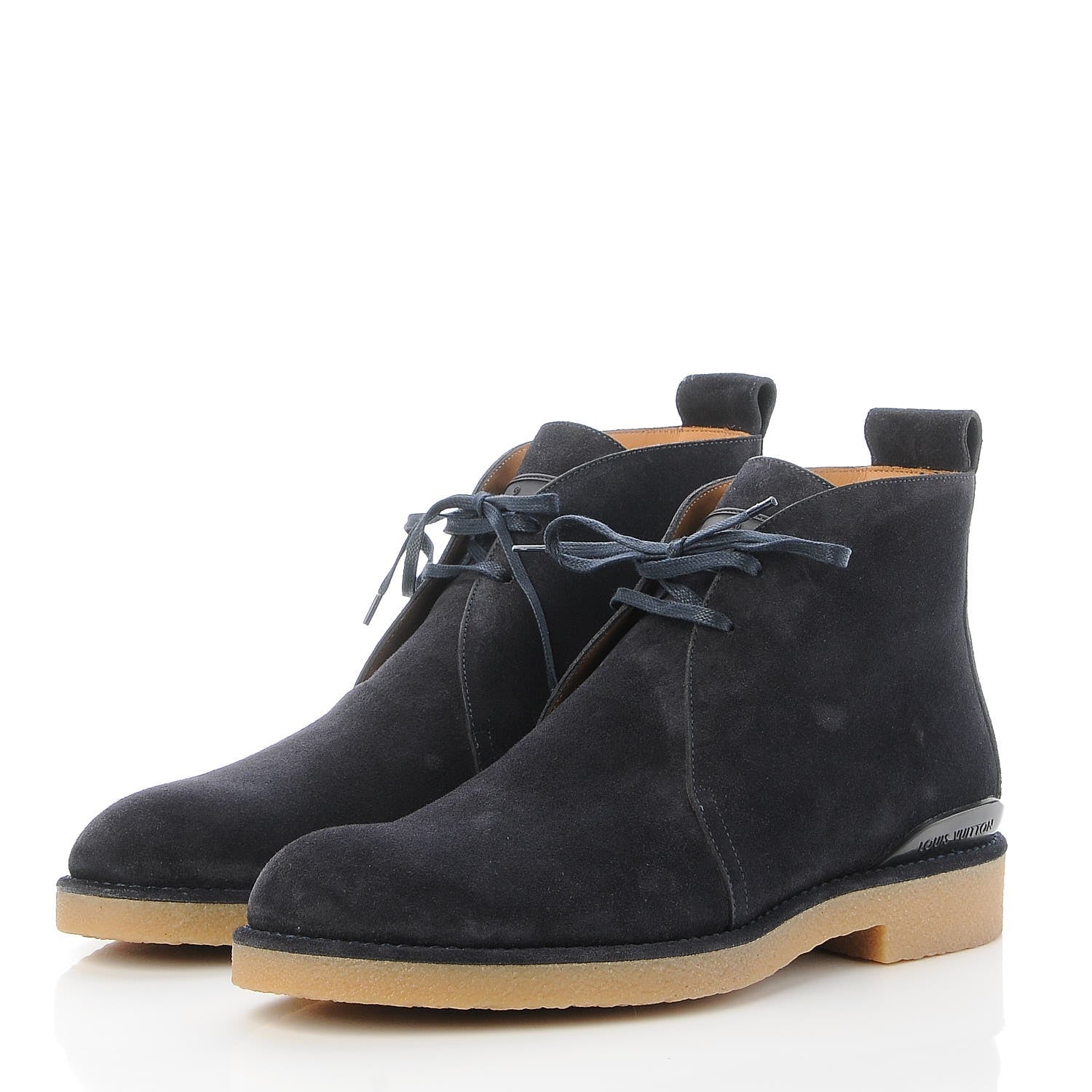 Louis Vuitton Mens Suede Tundra High-Derby Boots 8.5 Marine 3 of 9