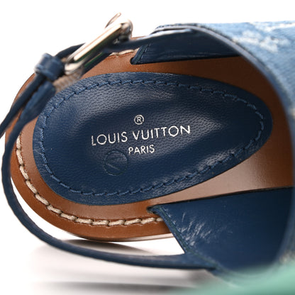 Louis Vuitton Denim Monogram Starboard Thong Sandals 38 Blue 7 of 8