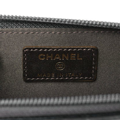 Chanel Lambskin Camellia Embossed Key Holder Case Black 6 of 8