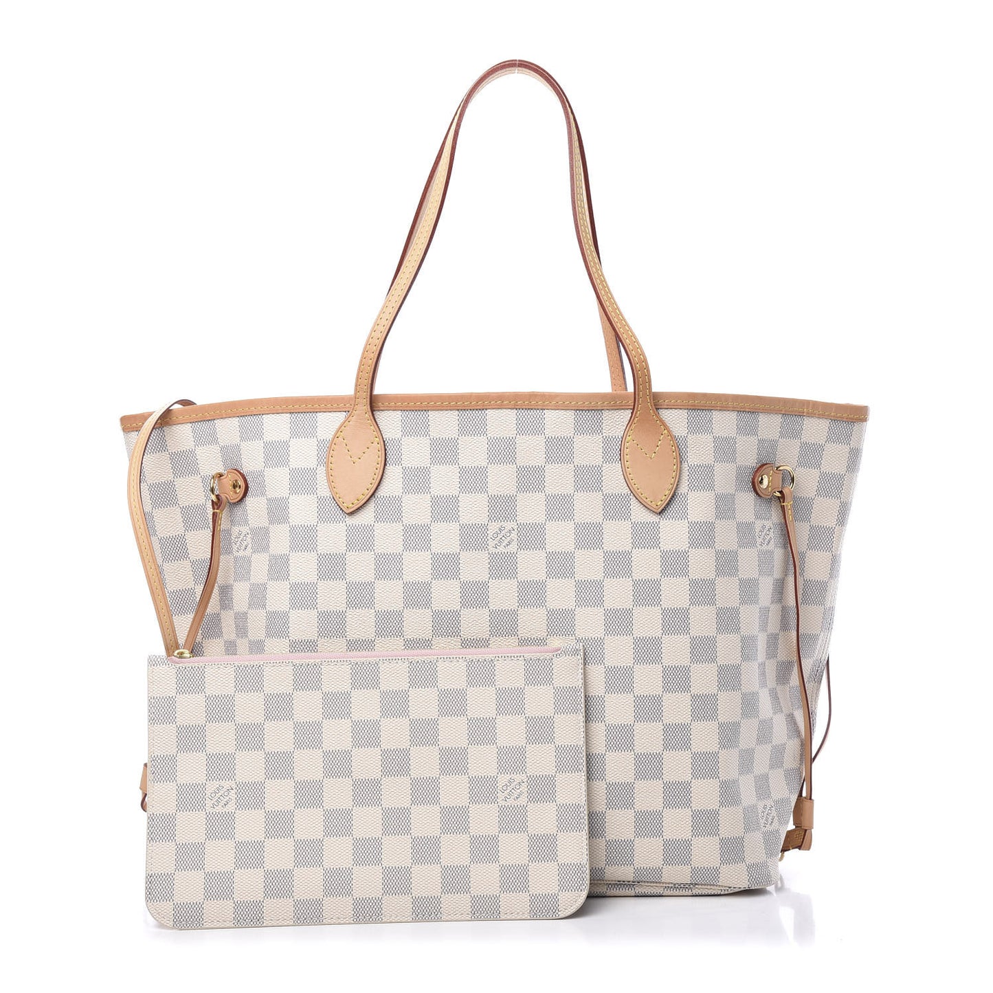 Damier Azur Neo Neverfull MM Rose Ballerine