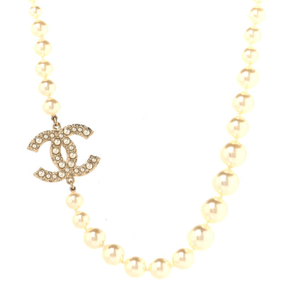 Chanel Pearl CC 100th Anniversary Necklace Light Gold 1 of 5