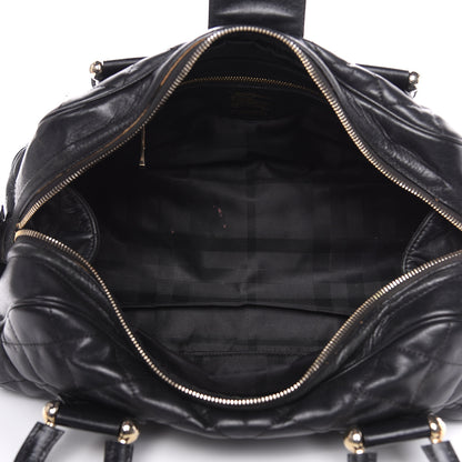 Burberry Calfskin Quilted Manor Satchel Black 5 of 18