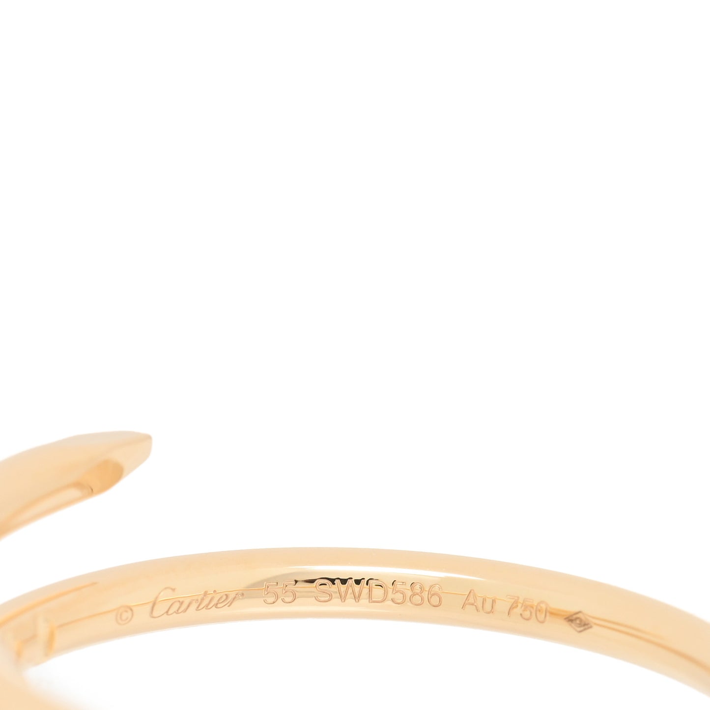 18K Yellow Gold Small Juste Un Clou Ring 55 7.25