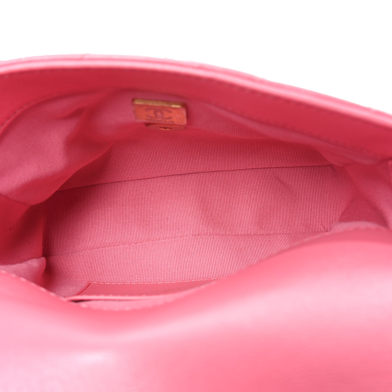 Chanel Lambskin Plexiglass Quilted Coco Love Mini Flap Pink