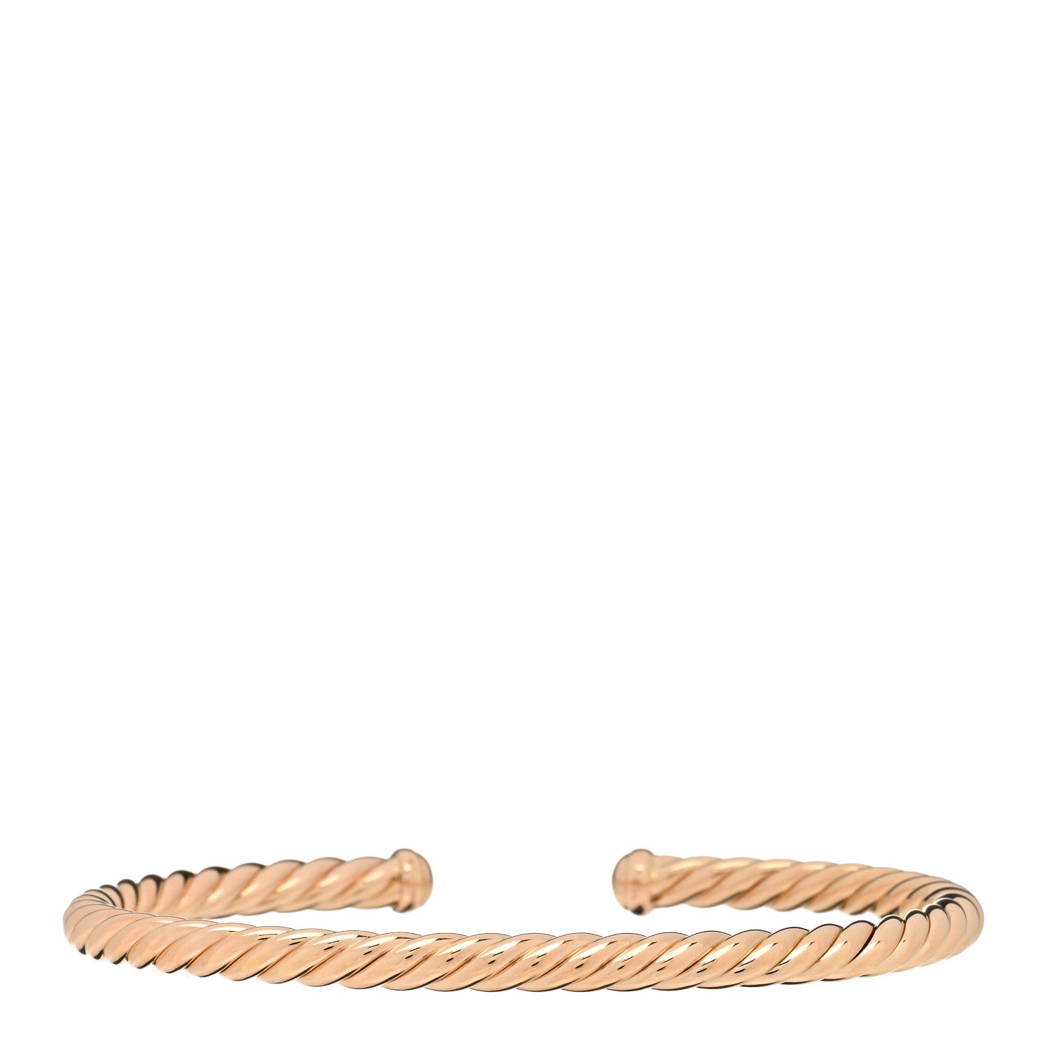 David Yurman 18K Rose Gold 4mm Cablespira Bracelet 2 of 3