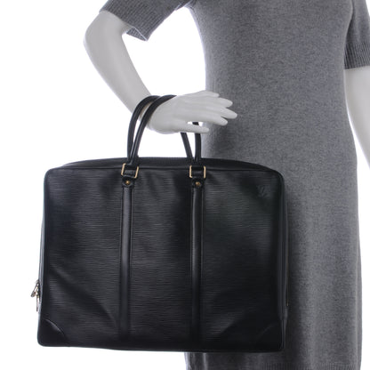Louis Vuitton Epi Porte-Documents Voyage Briefcase Black 2 of 8
