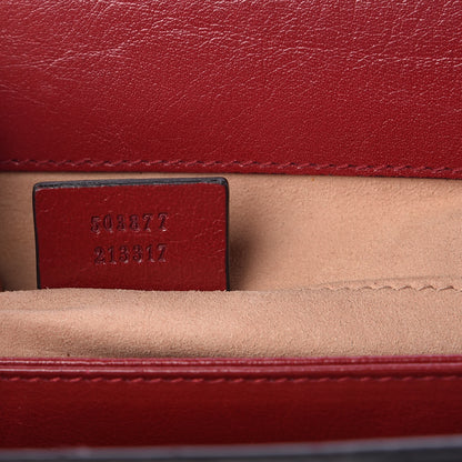 Gucci Suede Calfskin Web Small Ophidia Chain Shoulder Bag New Blue Romantic Cherry 7 of 8