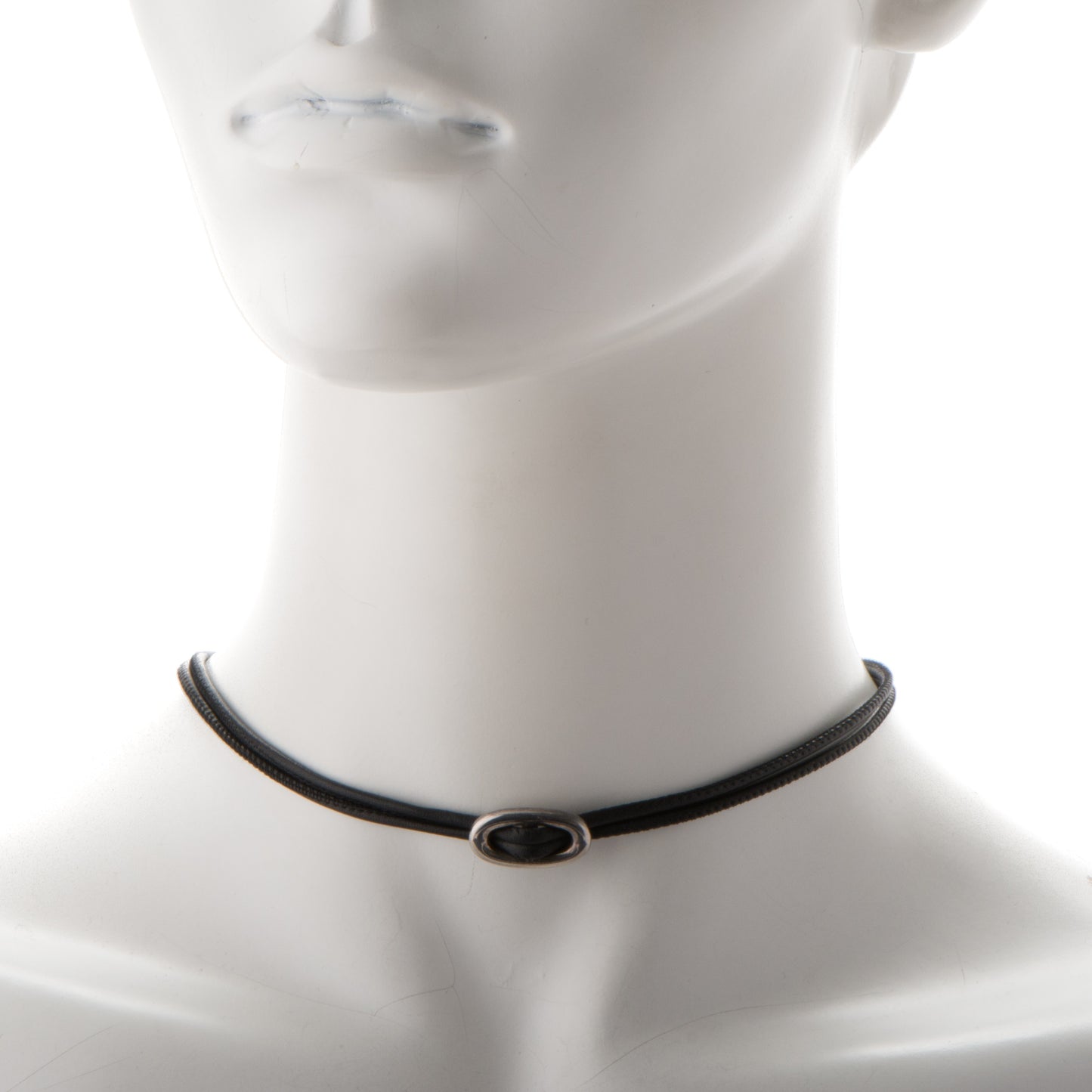 Sterling Silver Skipper Necklace Black
