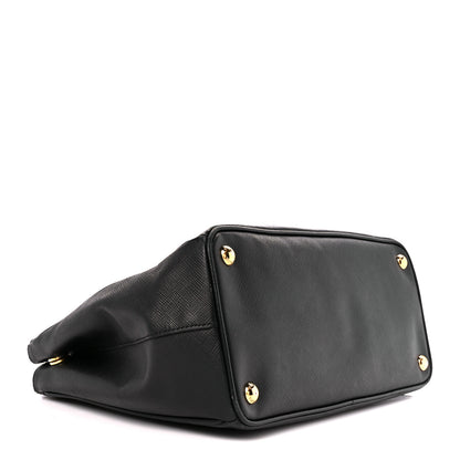 Prada Saffiano Small Galleria Double Zip Tote Black 3 of 11