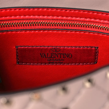 Valentino Garavani Lambskin Medium Rockstud Spike Shoulder Bag Poudre 6 of 11
