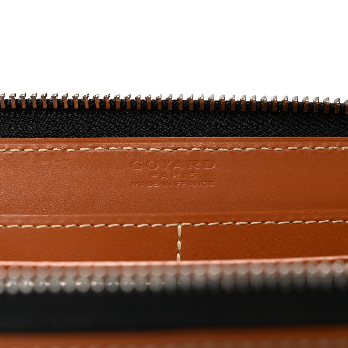 Goyardine Matignon Zip Around GM Wallet Black Gold