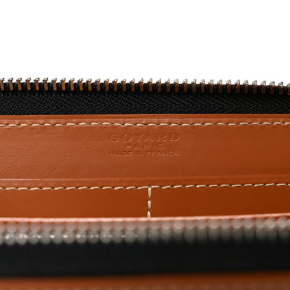 Goyard Goyardine Matignon Zip Around GM Wallet Black Gold 7 of 8