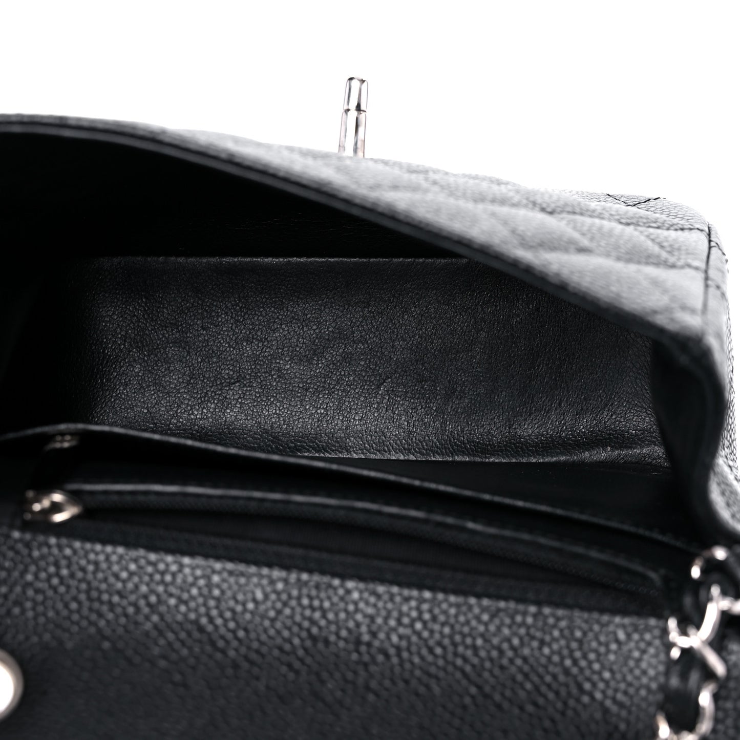 Caviar Quilted Mini Square Flap Black