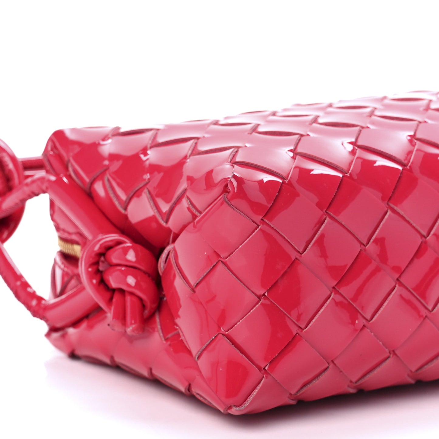 Patent Nappa Intrecciato Mini Loop Camera Bag Candy Stripe