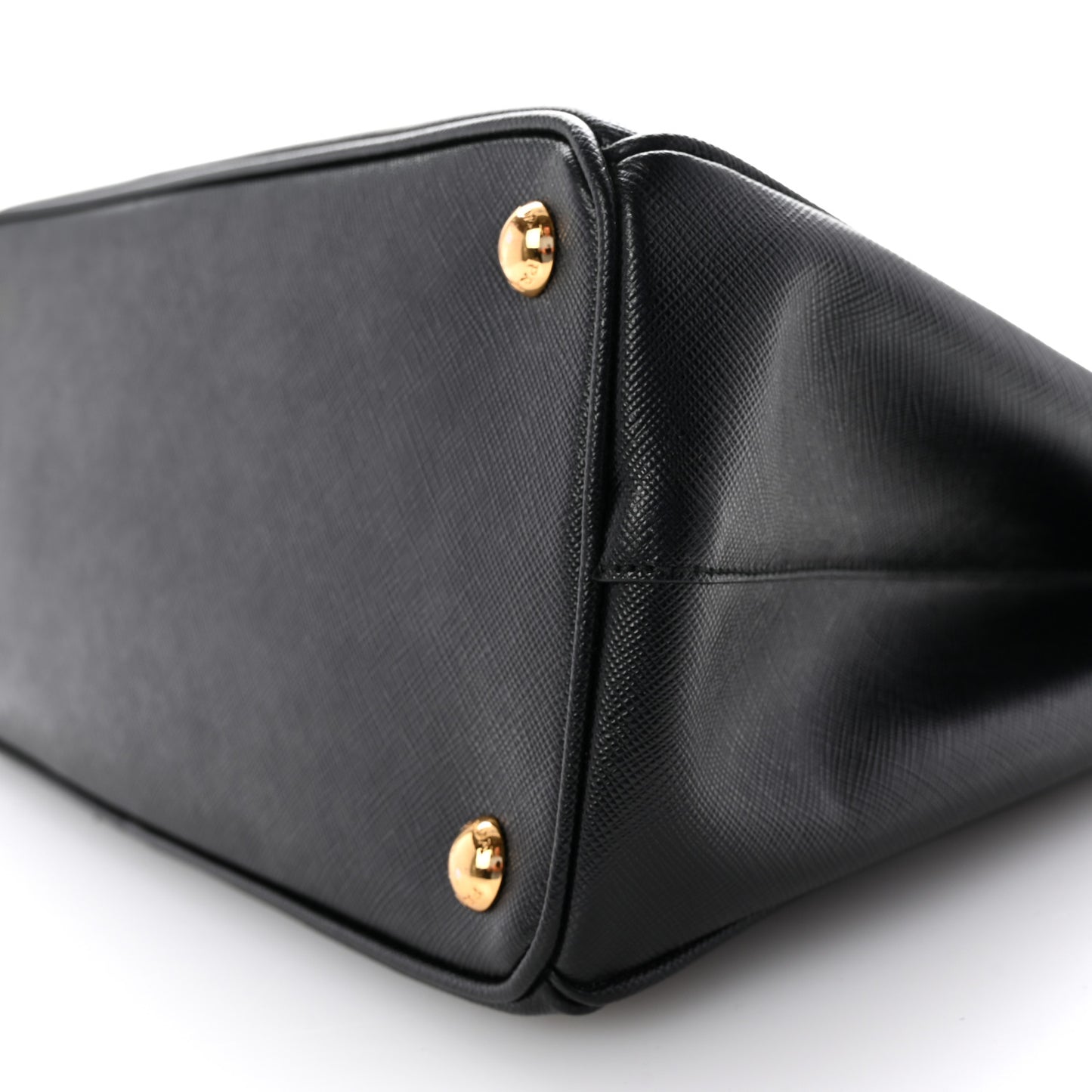 Saffiano Small Galleria Double Zip Tote Black