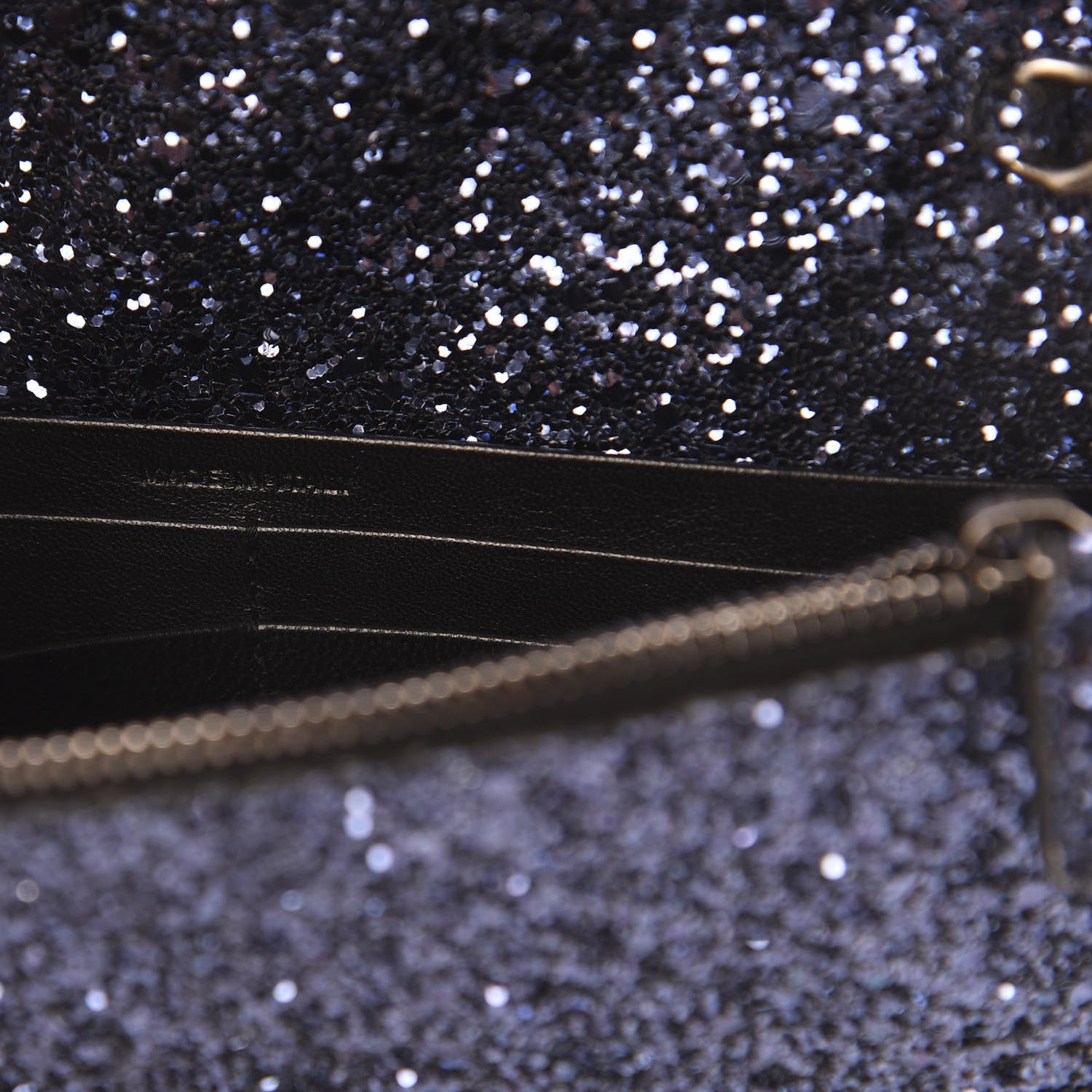 Saint Laurent Metallic Glitter Classic Monogram Kate Tassel Chain Wallet North Sea 5 of 8
