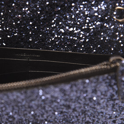 Saint Laurent Metallic Glitter Classic Monogram Kate Tassel Chain Wallet North Sea 5 of 8
