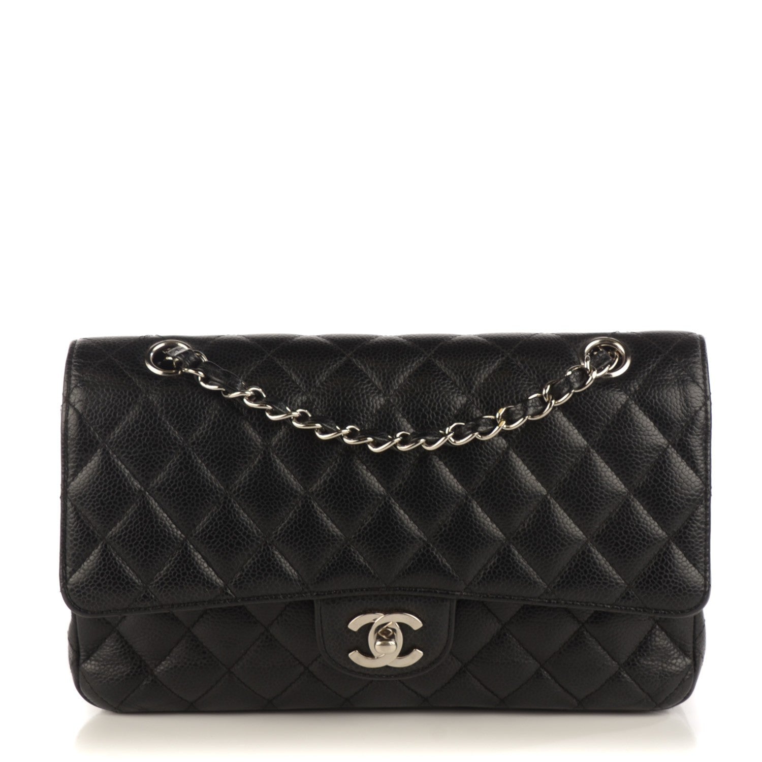 Chanel Caviar Quilted Medium Double Flap Black 1 of 8