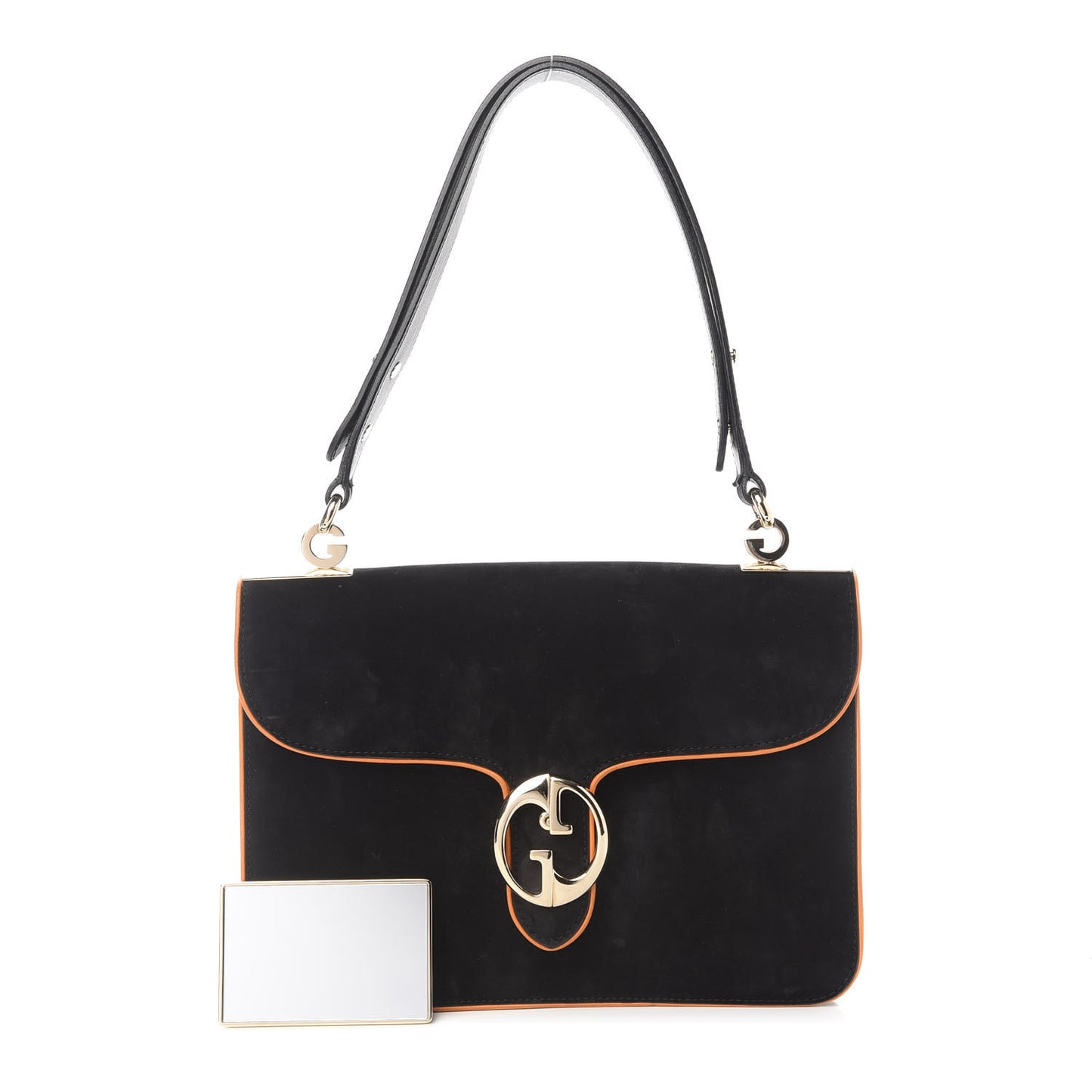 Nubuck Medium 1973 Shoulder Flap Bag Black