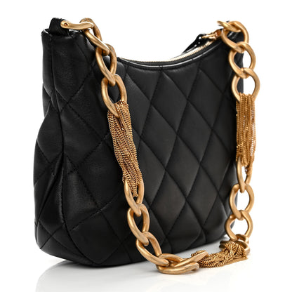 Chanel Lambskin Quilted CC Chain Hobo Black 3 of 11