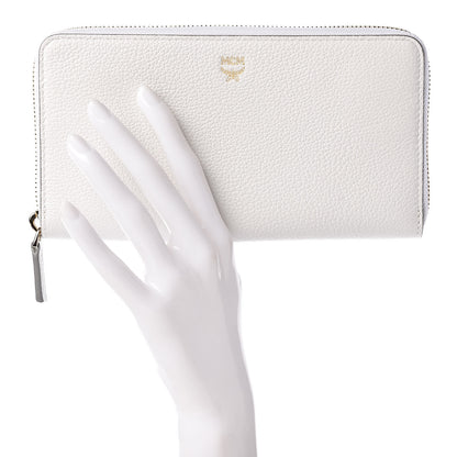 MCM Calfskin Fontanellas Park Avenue Milla Zip Around Wallet White 2 of 8