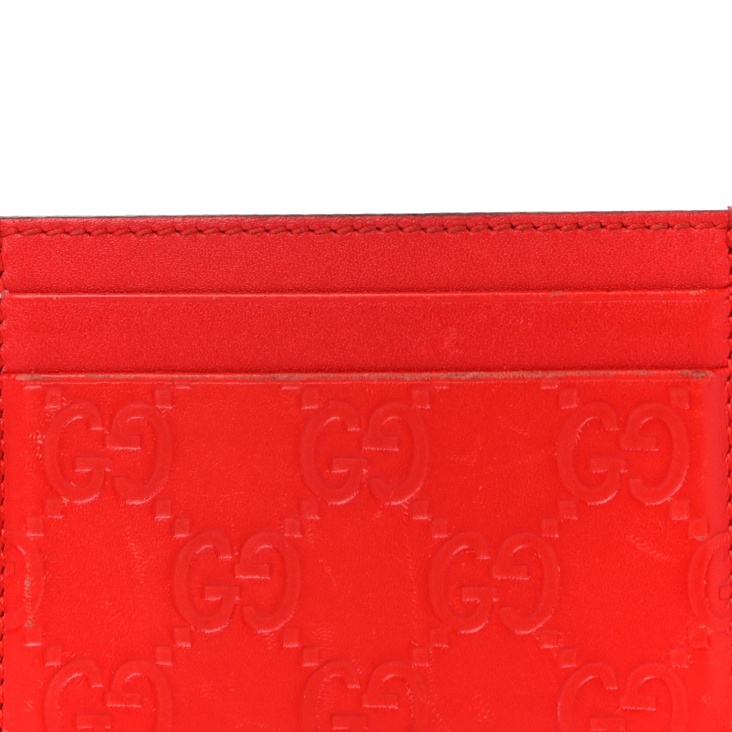 Gucci Guccissima Card Holder Red 7 of 17