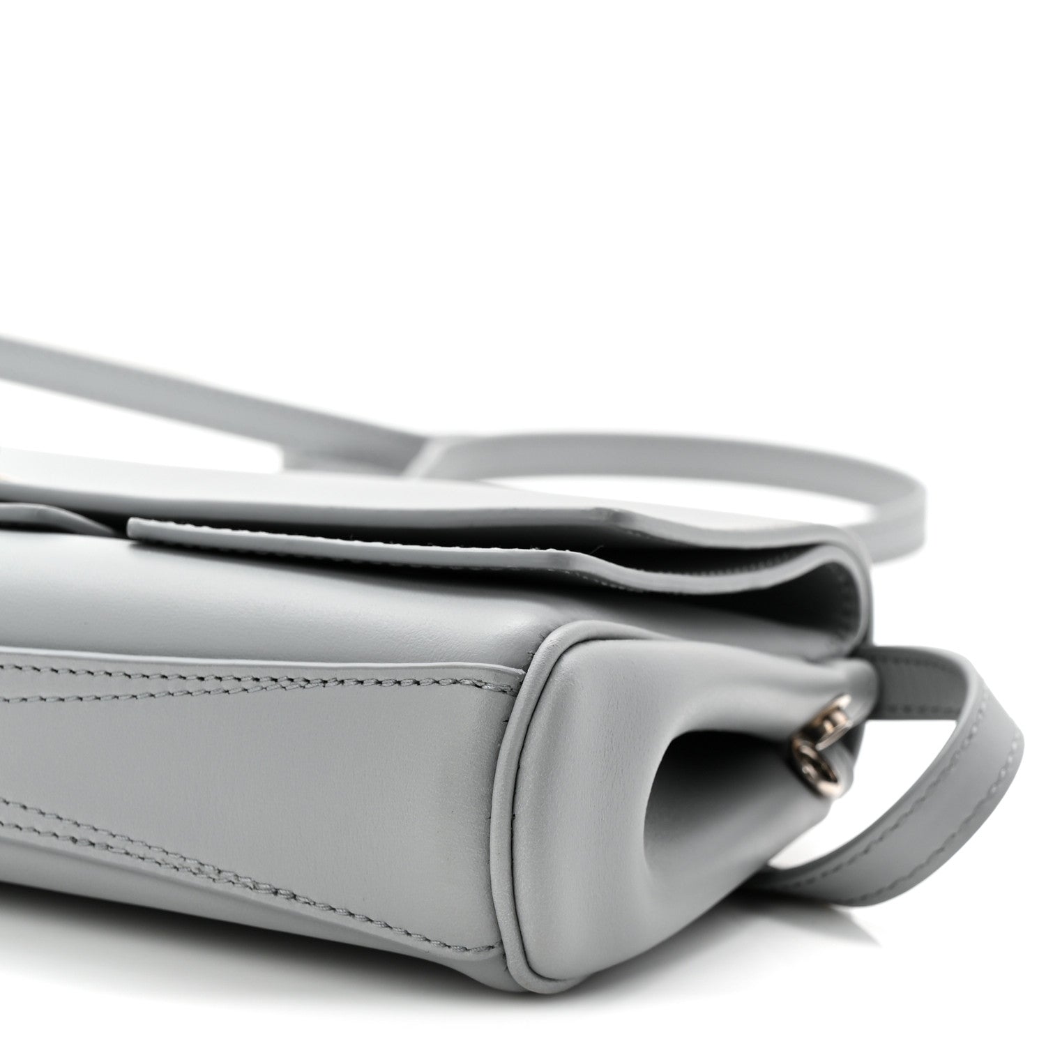Balenciaga Smooth Calfskin Small Bel Air Clutch On Strap Cloud