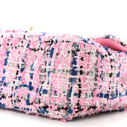 Chanel Tweed Quilted Mini Rectangular Flap Pink Multicolor 10 of 11